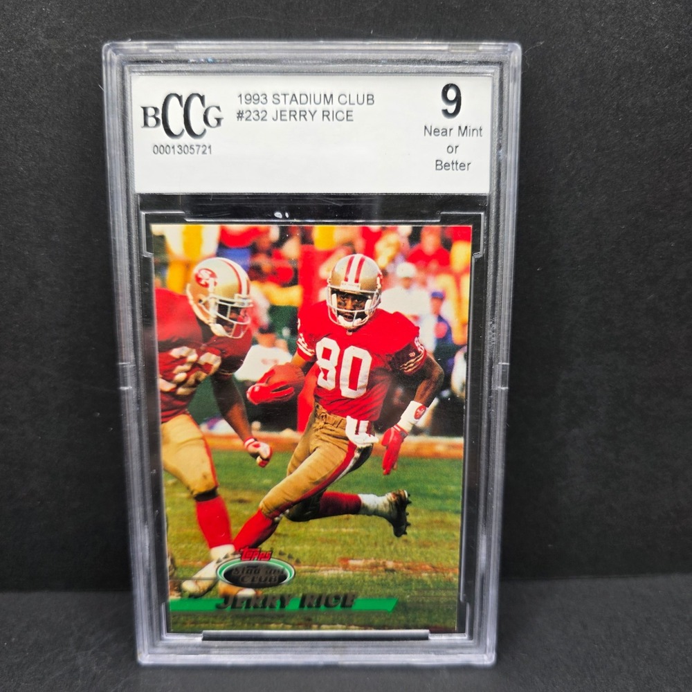 Topps Stadium Club‎ Football Jerry Rice 1993 #232 BCCG 9 Graded 49ers